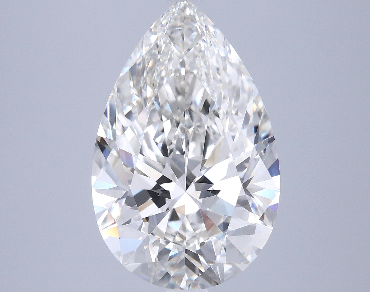4.01 Carat Pear Shaped, Ideal Cut, G Color, VVS2 Clarity, IGI Certified Lab Grown Diamond