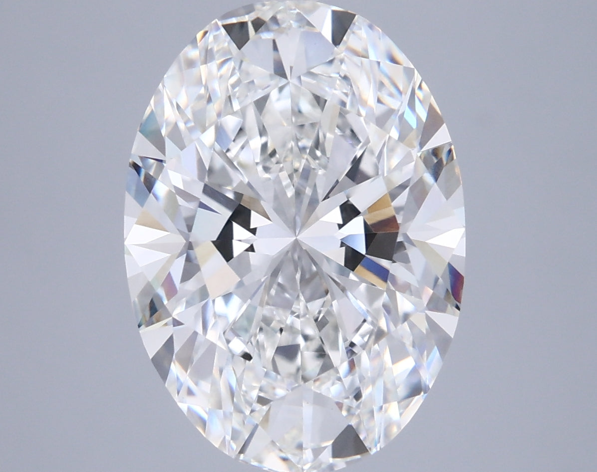 6.08 Carat Oval Shaped, Ideal Cut, F Color, VVS2 Clarity, IGI Certified Lab Grown Diamond
