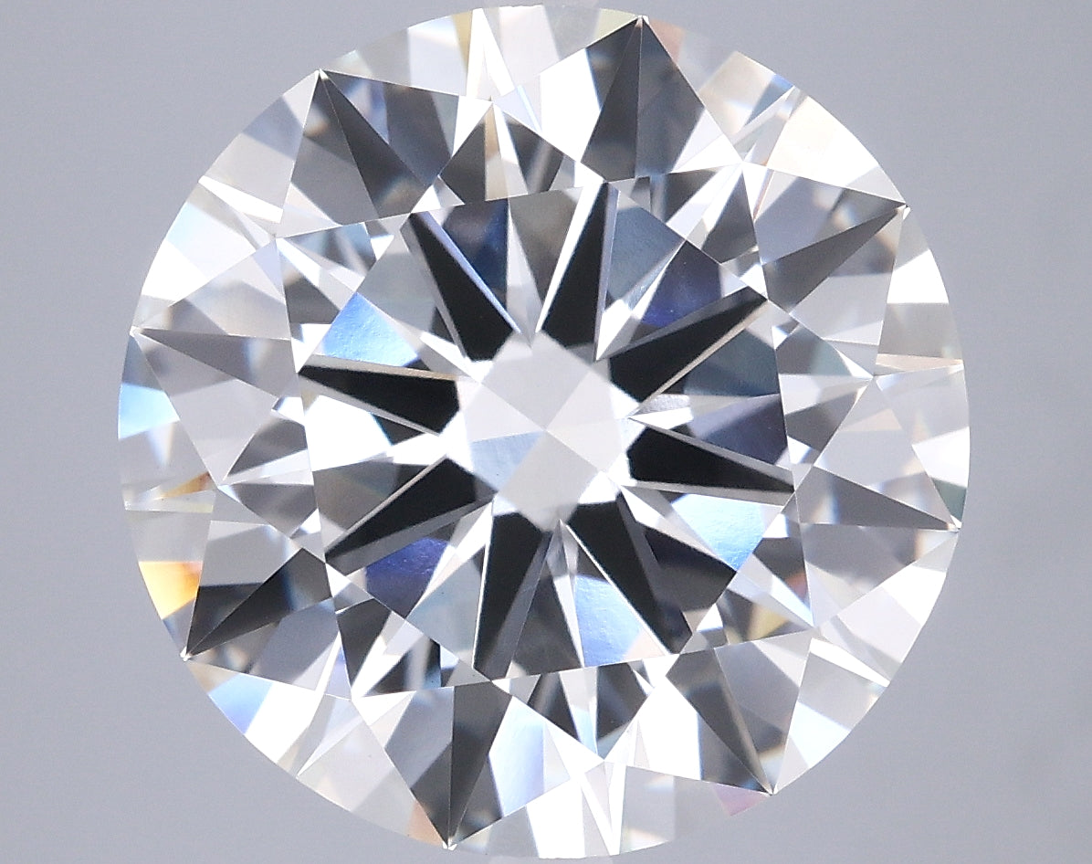 7.84 Carat Round Shaped, Excellent Cut, F Color, VVS2 Clarity, IGI Certified Lab Grown Diamond