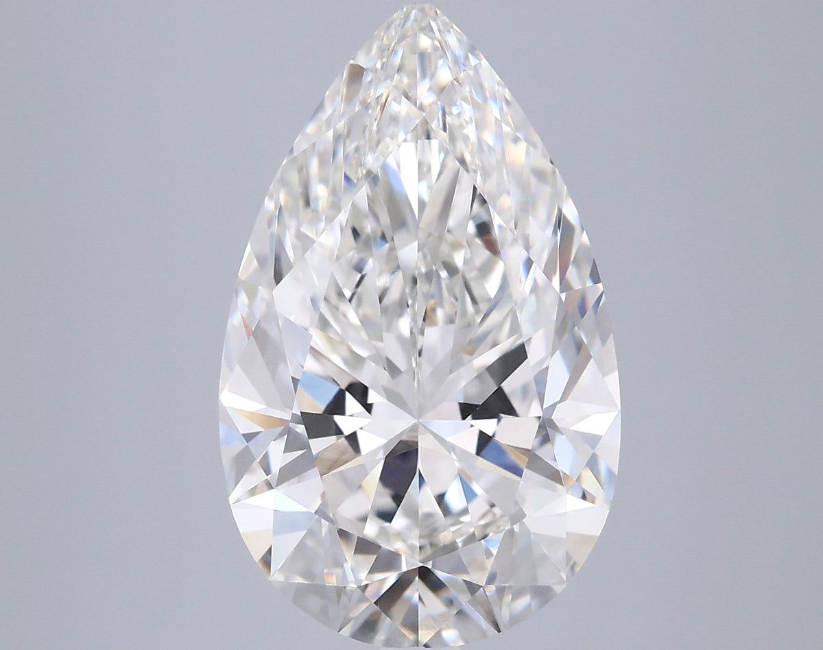 5.02 Carat Pear Shaped, Ideal Cut, G Color, VVS2 Clarity, IGI Certified Lab Grown Diamond