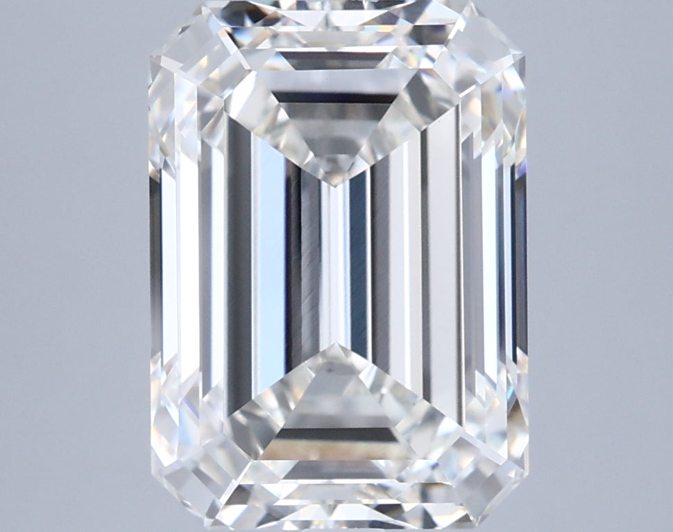 5.05 Carat Emerald Shaped, Ideal Cut, G Color, VVS2 Clarity, IGI Certified Lab Grown Diamond