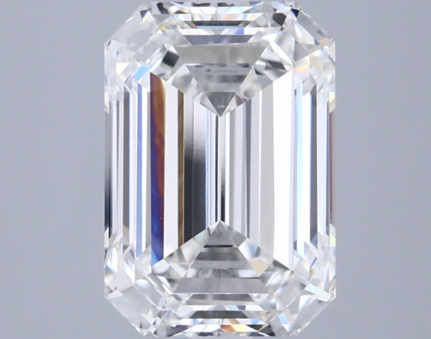 3.06 Carat Emerald Shaped, Ideal Cut, G Color, VVS2 Clarity, IGI Certified Lab Grown Diamond