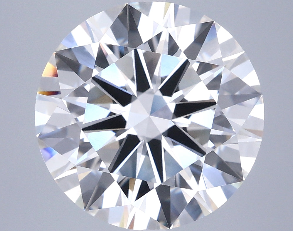 6.02 Carat Round Shaped, Excellent Cut, F Color, VVS2 Clarity, IGI Certified Lab Grown Diamond