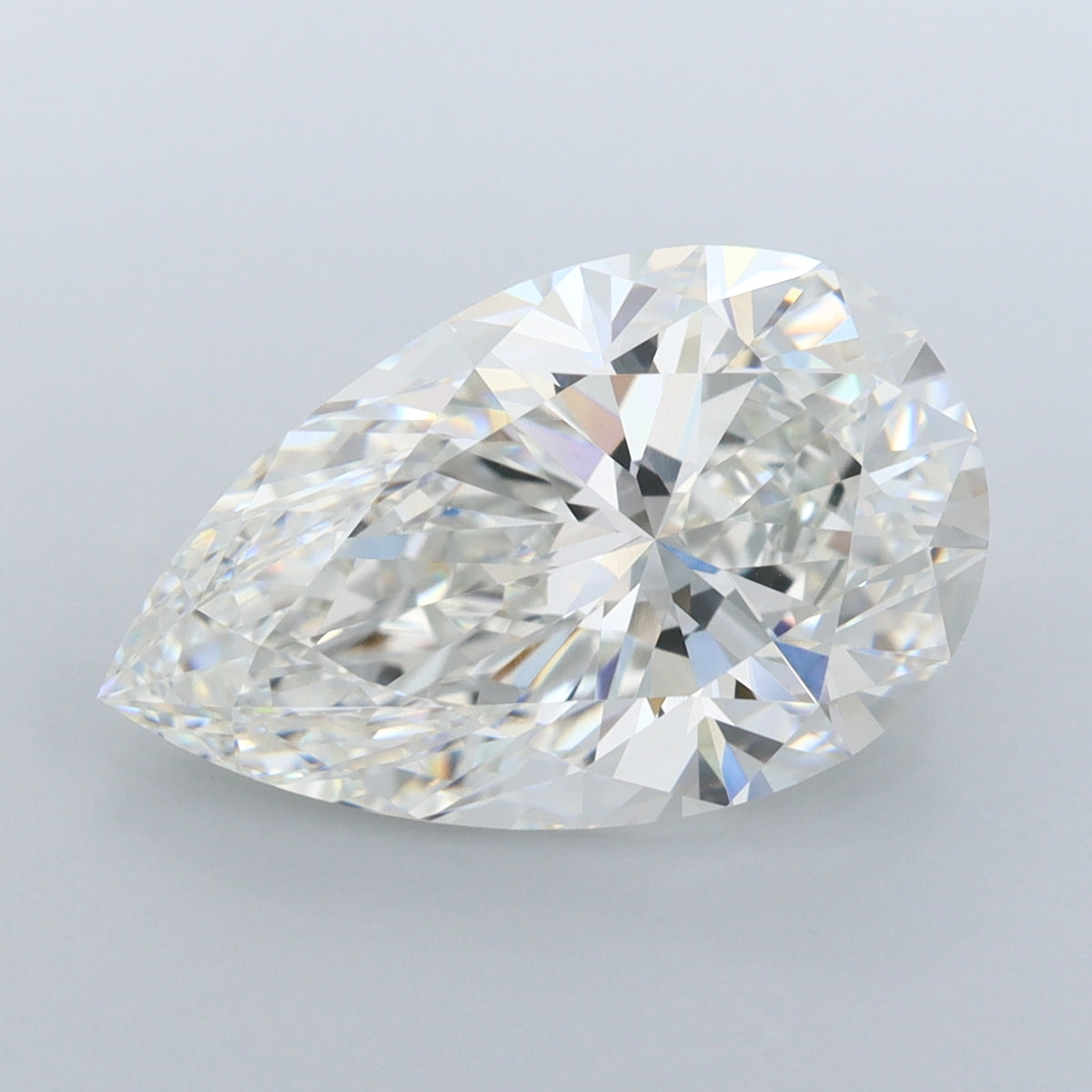 6.07 Carat Pear Shaped, Ideal Cut, F Color, VVS2 Clarity, IGI Certified Lab Grown Diamond