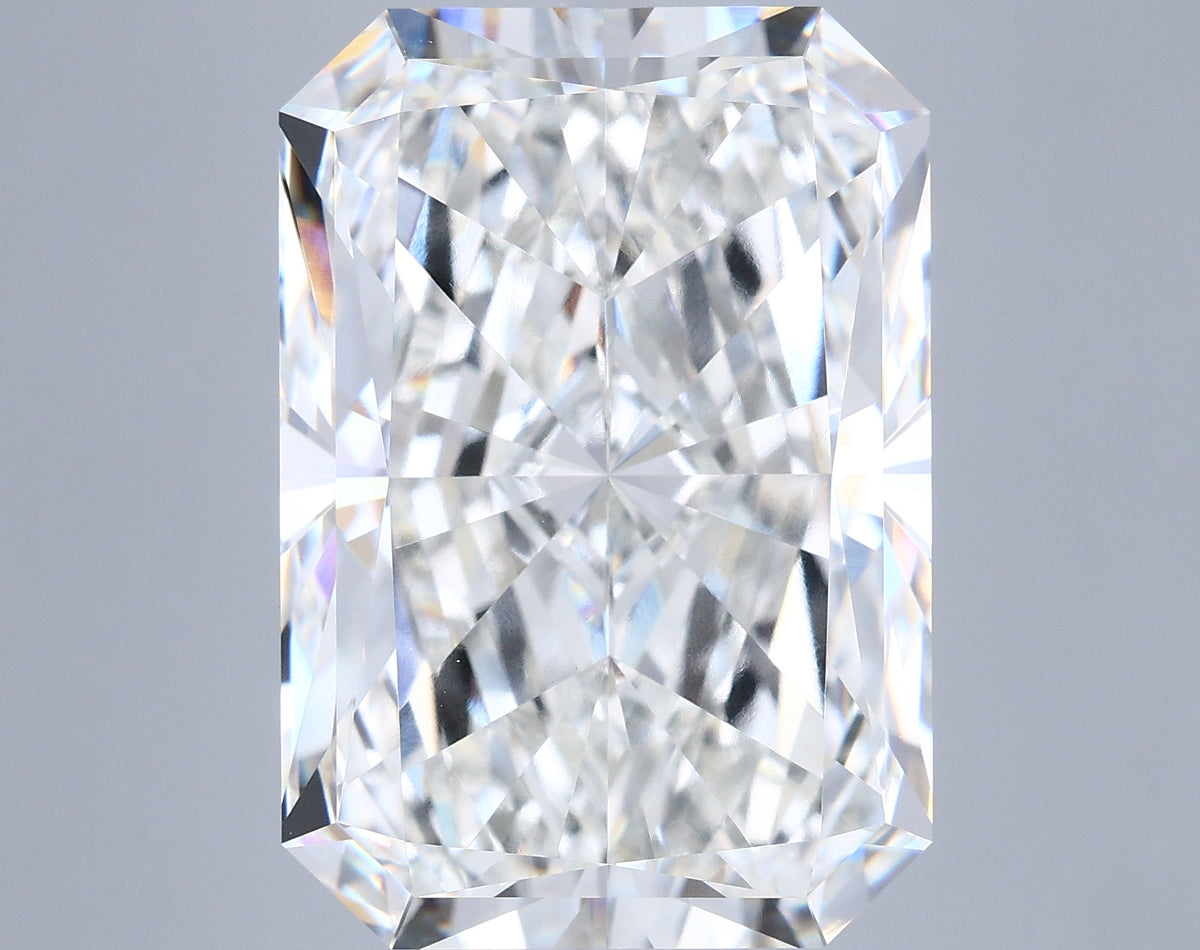 15.00 Carat Radiant Shaped, Excellent Cut, G Color, VVS2 Clarity, IGI Certified Lab Grown Diamond
