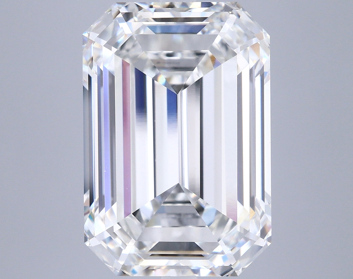 10.16 Carat Emerald Shaped, Ideal Cut, G Color, VVS2 Clarity, IGI Certified Lab Grown Diamond