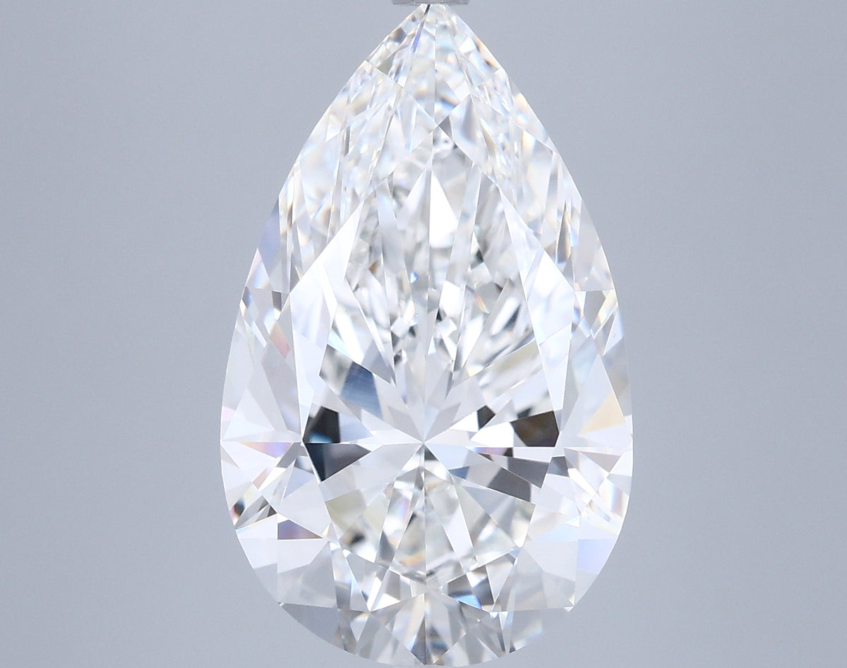 6.02 Carat Pear Shaped, Excellent Cut, E Color, VVS2 Clarity, IGI Certified Lab Grown Diamond