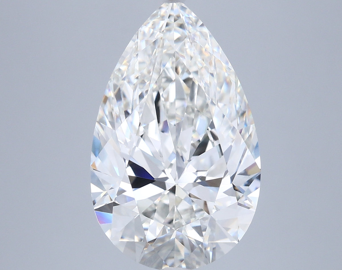5.06 Carat Pear Shaped, Ideal Cut, G Color, VVS2 Clarity, IGI Certified Lab Grown Diamond