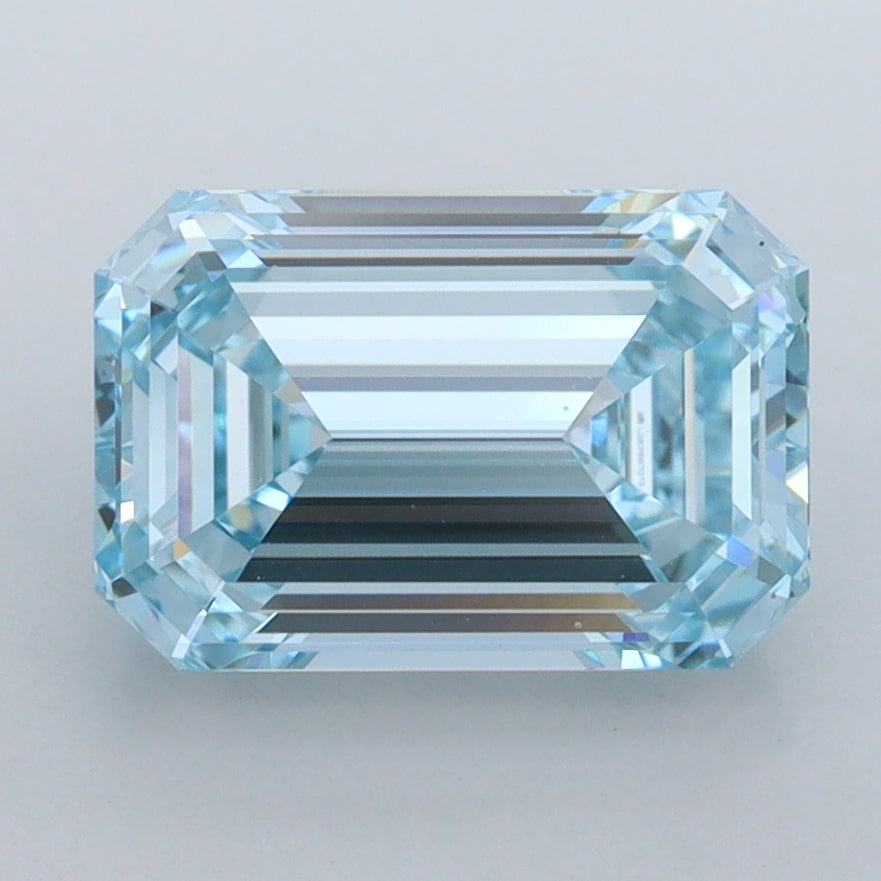 3.02 Carat Emerald Shaped, Ideal Cut, VVS2 Clarity, IGI Certified Lab Grown Diamond