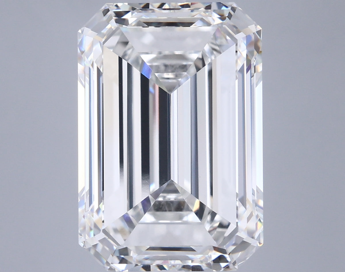 10.01 Carat Emerald Shaped, Very Good Cut, F Color, VVS2 Clarity, IGI Certified Lab Grown Diamond