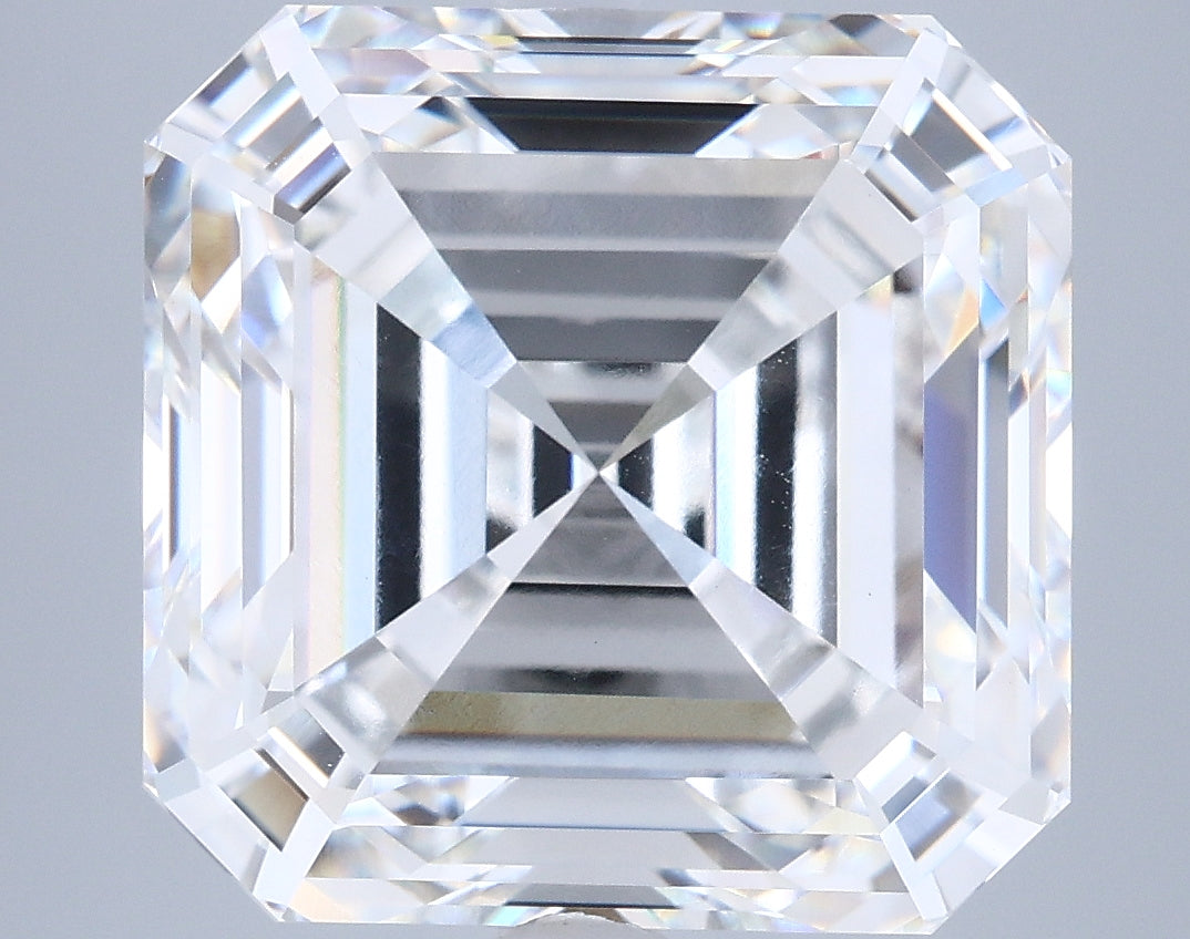 10.50 Carat Asscher Shaped, Excellent Cut, F Color, VVS2 Clarity, IGI Certified Lab Grown Diamond