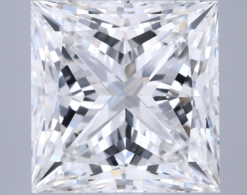 8.31 Carat Princess Shaped, Ideal Cut, F Color, VVS2 Clarity, IGI Certified Lab Grown Diamond