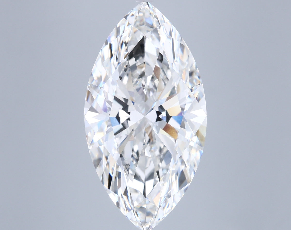 8.08 Carat Marquise Shaped, Ideal Cut, G Color, VVS2 Clarity, IGI Certified Lab Grown Diamond