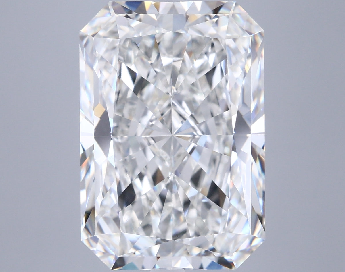 9.12 Carat Radiant Shaped, Ideal Cut, F Color, VVS2 Clarity, IGI Certified Lab Grown Diamond