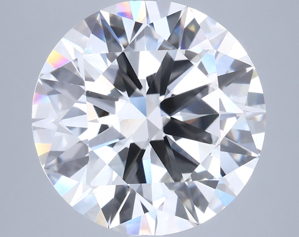 6.03 Carat Round Shaped, Ideal Cut, F Color, VVS2 Clarity, IGI Certified Lab Grown Diamond