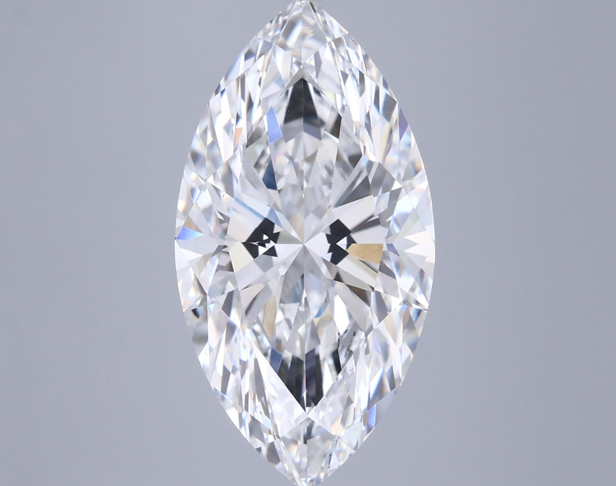 6.38 Carat Marquise Shaped, Ideal Cut, E Color, VVS2 Clarity, IGI Certified Lab Grown Diamond