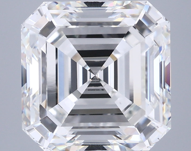 5.09 Carat Asscher Shaped, Ideal Cut, G Color, VVS2 Clarity, IGI Certified Lab Grown Diamond