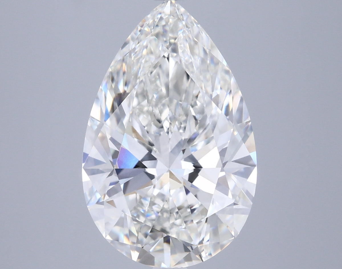 5.00 Carat Pear Shaped, Ideal Cut, G Color, VVS1 Clarity, IGI Certified Lab Grown Diamond