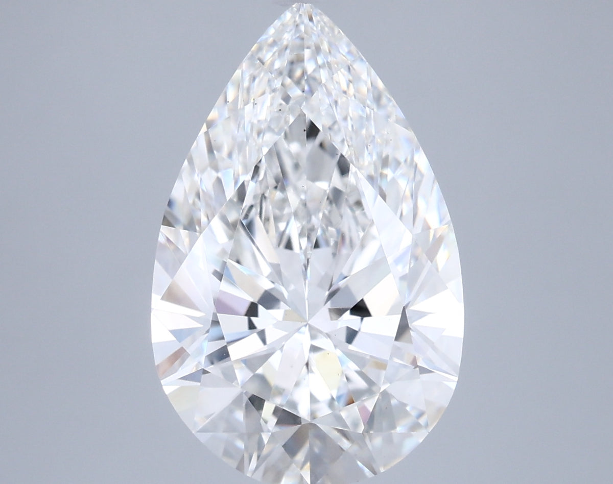 5.00 Carat Pear Shaped, Ideal Cut, E Color, VS2 Clarity, IGI Certified Lab Grown Diamond