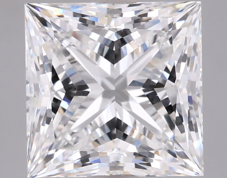 3.16 Carat Princess Shaped, Ideal Cut, E Color, VVS1 Clarity, IGI Certified Lab Grown Diamond
