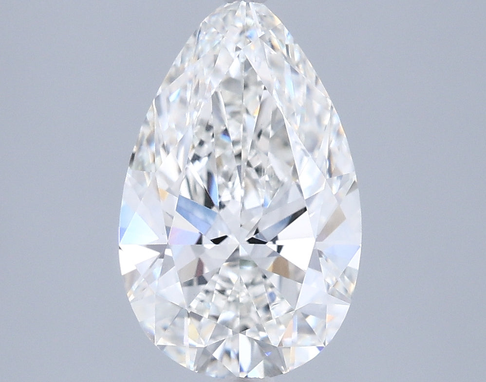 2.07 Carat Pear Shaped, Ideal Cut, G Color, VVS2 Clarity, IGI Certified Lab Grown Diamond