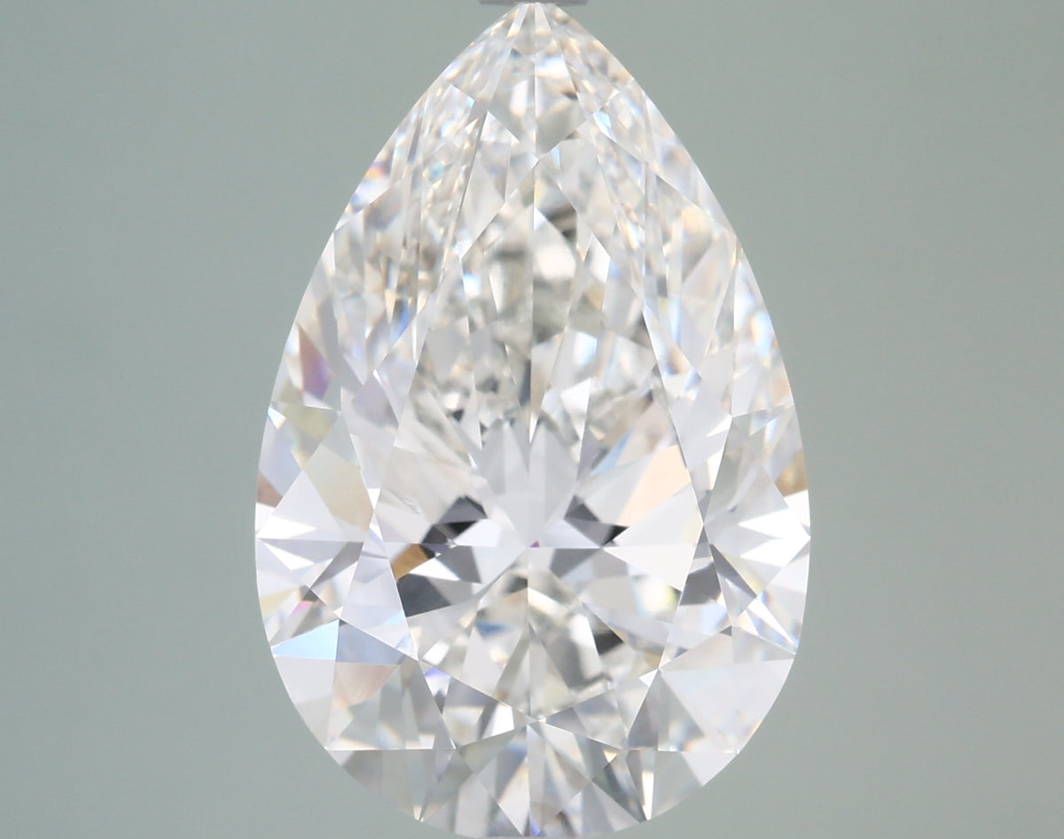 5.04 Carat Pear Shaped, Ideal Cut, G Color, VVS2 Clarity, IGI Certified Lab Grown Diamond