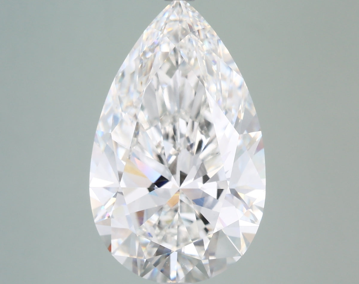 7.07 Carat Pear Shaped, Ideal Cut, G Color, VVS2 Clarity, IGI Certified Lab Grown Diamond