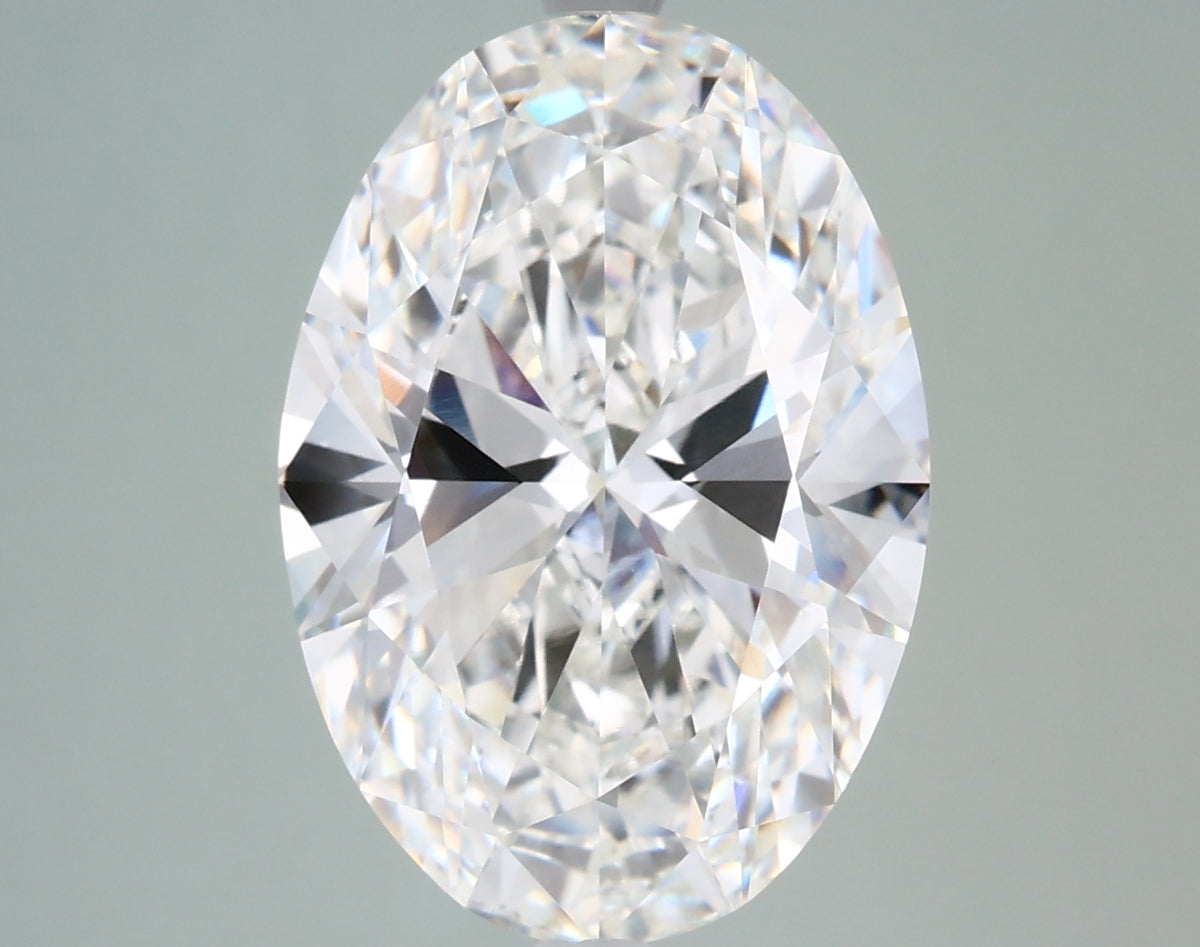 6.09 Carat Oval Shaped, Ideal Cut, G Color, VVS2 Clarity, IGI Certified Lab Grown Diamond
