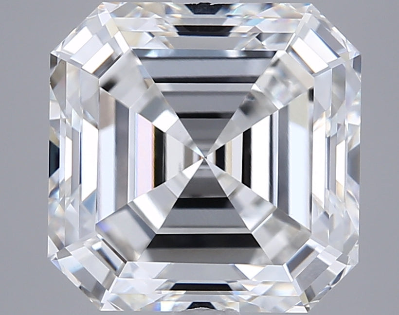 4.99 Carat Asscher Shaped, Excellent Cut, E Color, VVS2 Clarity, IGI Certified Lab Grown Diamond