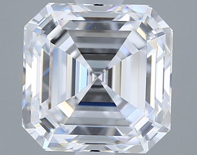 2.05 Carat Asscher Shaped, Ideal Cut, D Color, VS1 Clarity, IGI Certified Lab Grown Diamond