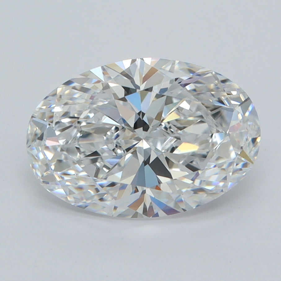 2.05 Carat Oval Shaped, Ideal Cut, D Color, FL Clarity, IGI Certified Lab Grown Diamond