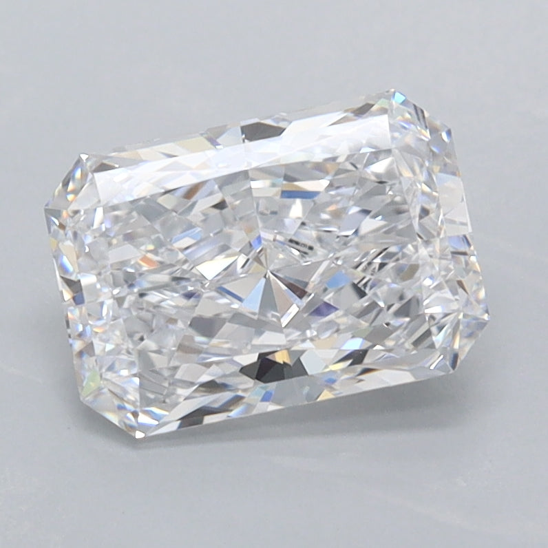 1.44 Carat Radiant Shaped, Ideal Cut, D Color, VVS2 Clarity, IGI Certified Lab Grown Diamond