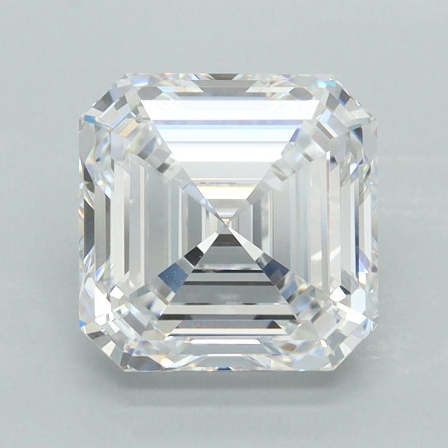 3.07 Carat Asscher Shaped, Ideal Cut, D Color, VVS1 Clarity, IGI Certified Lab Grown Diamond