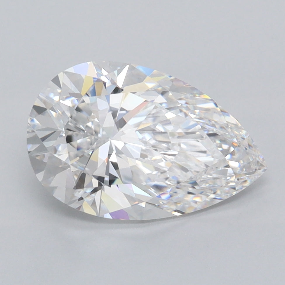 2.50 Carat Pear Shaped, Excellent Cut, D Color, VVS1 Clarity, IGI Certified Lab Grown Diamond
