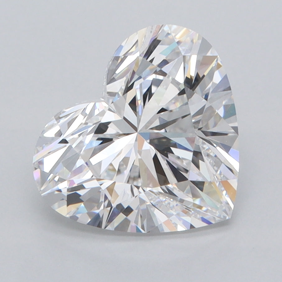 3.01 Carat Heart Shaped, Ideal Cut, D Color, VVS1 Clarity, IGI Certified Lab Grown Diamond