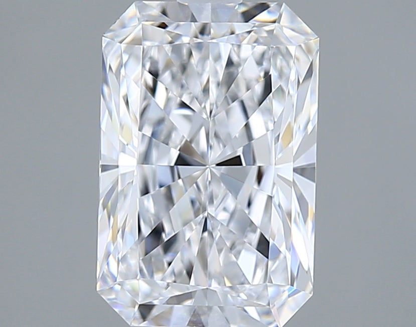 1.99 Carat Radiant Shaped, Ideal Cut, D Color, VVS1 Clarity, IGI Certified Lab Grown Diamond