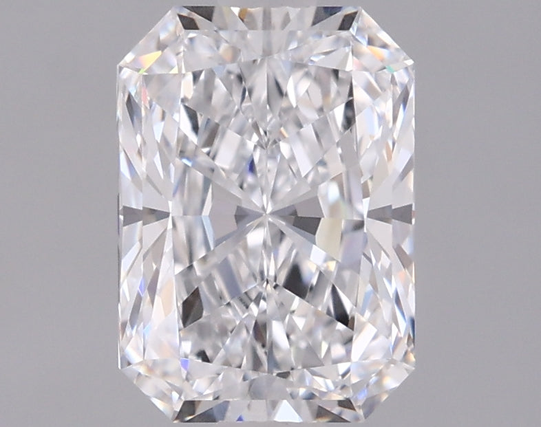 1.42 Carat Radiant Shaped, Ideal Cut, D Color, VVS2 Clarity, IGI Certified Lab Grown Diamond