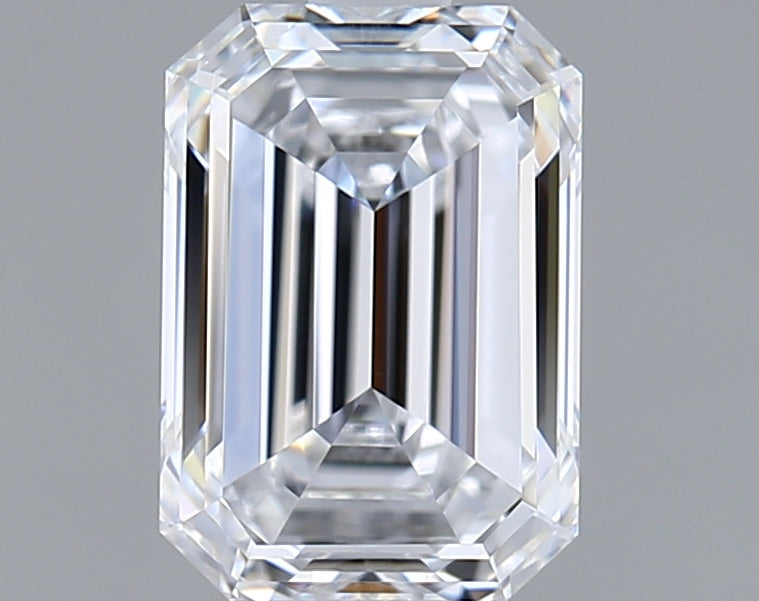 1.54 Carat Emerald Shaped, Excellent Cut, D Color, VVS1 Clarity, IGI Certified Lab Grown Diamond