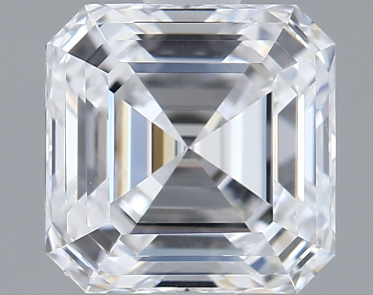1.45 Carat Asscher Shaped, Ideal Cut, D Color, VS1 Clarity, IGI Certified Lab Grown Diamond
