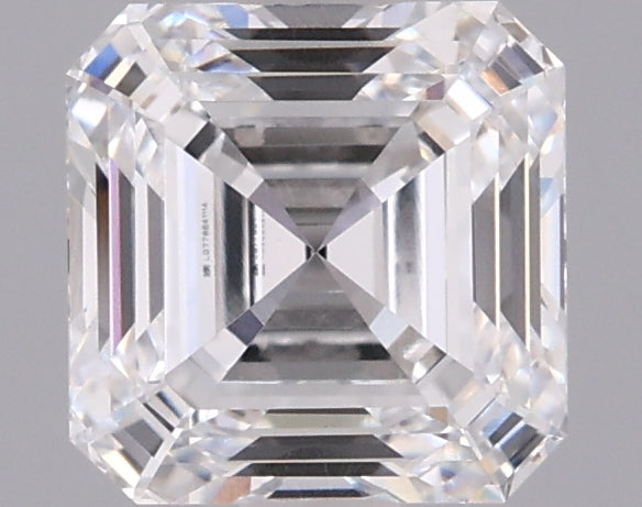 1.55 Carat Asscher Shaped, Ideal Cut, D Color, VVS2 Clarity, IGI Certified Lab Grown Diamond