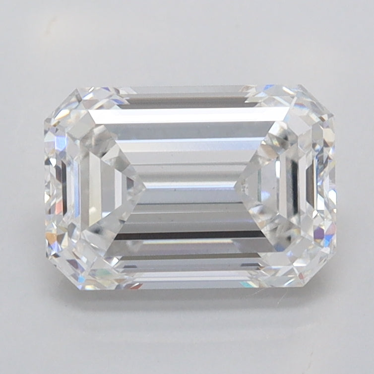 1.58 Carat Emerald Shaped, Ideal Cut, D Color, VS1 Clarity, IGI Certified Lab Grown Diamond