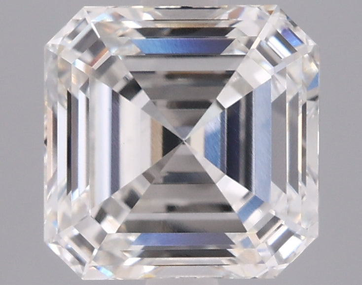 2.56 Carat Asscher Shaped, Ideal Cut, F Color, VVS2 Clarity, IGI Certified Lab Grown Diamond