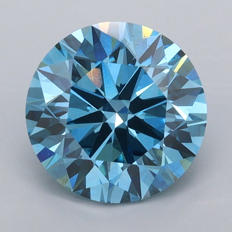 1.98 Carat Round Shaped, Ideal Cut, VVS2 Clarity, IGI Certified Lab Grown Diamond