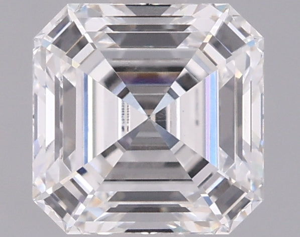 1.55 Carat Asscher Shaped, Ideal Cut, D Color, VVS2 Clarity, IGI Certified Lab Grown Diamond