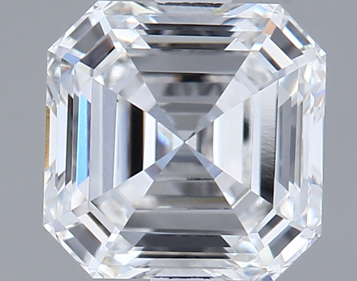 1.52 Carat Asscher Shaped, Ideal Cut, D Color, VS1 Clarity, IGI Certified Lab Grown Diamond