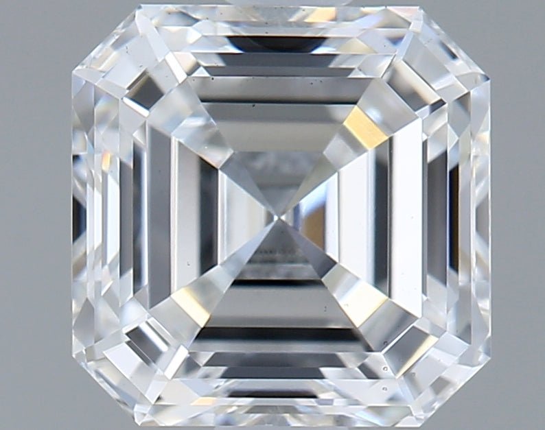 1.50 Carat Asscher Shaped, Ideal Cut, D Color, VS1 Clarity, IGI Certified Lab Grown Diamond