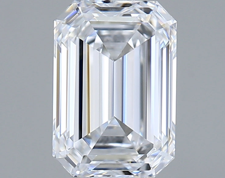 1.47 Carat Emerald Shaped, Ideal Cut, D Color, FL Clarity, IGI Certified Lab Grown Diamond