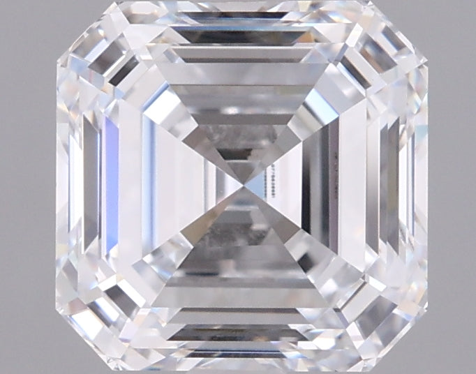 2.07 Carat Asscher Shaped, Ideal Cut, D Color, VVS2 Clarity, IGI Certified Lab Grown Diamond