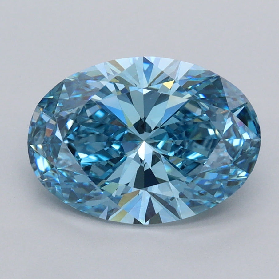 2.05 Carat Oval Shaped, Ideal Cut, VVS1 Clarity, IGI Certified Lab Grown Diamond