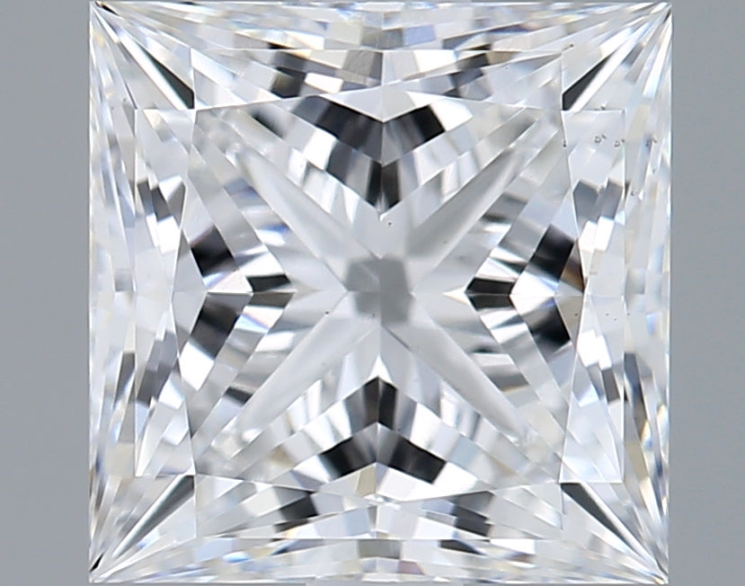 2.04 Carat Princess Shaped, Ideal Cut, D Color, VS1 Clarity, IGI Certified Lab Grown Diamond